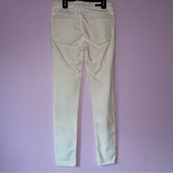 Kut from the Kloth Size 2 Mia Toothpick Skinny White Corduroy Pants - Picture 4 of 8
